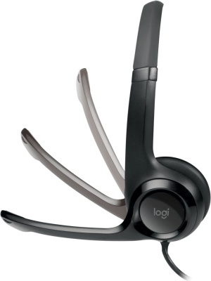 Наушники с микрофоном Logitech H390 черный/серый 1.9м накладные USB оголовье (981-000803)