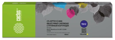 Картридж струйный Cactus CS-EPT01C400 T01C4 желт.пигм. (68мл) для Epson WorkForce Pro WF-C529RDTW/C579RD2TWF/C579RDTWF Pro с чипом