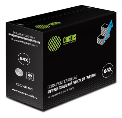 Картридж лазерный Cactus CS-CC364X-MPS CC364XX черный (30000стр.) для HP LJ P4015/P4510/P4515