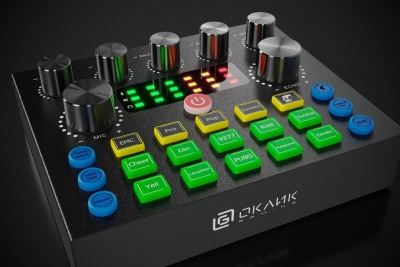 Микрофон проводной Оклик SM-600G 2.5м черный