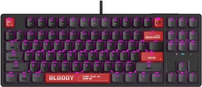 Клавиатура A4Tech AT87 черный/красный USB for gamer LED кабель 1.8м