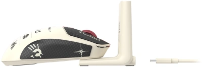 Мышь A4Tech Bloody R72 Ultra Duo белый/красный оптическая 20000dpi беспров. USB/USB-C 7but (R72 ULTRA DUO PIXELS RED)