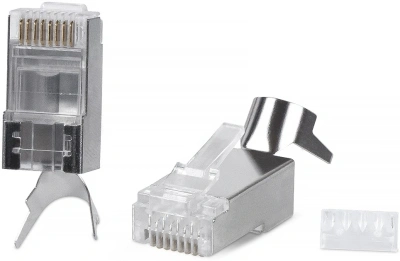 Коннектор Cabeus (8P8C-SH-C6(1.35)-TWP) FTP кат.6 RJ45 серебристый