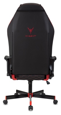 Кресло игровое Knight Neon черный/красный соты экокожа с подголов. крестов. металл