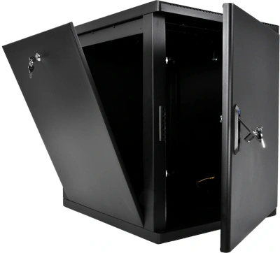 Шкаф коммутационный ЦМО (ШРН-М-15.500.1-9005) настенный 15U 600x520мм пер.дв.металл 130кг черный 456мм 23.94кг 180град. 745мм IP20 сталь