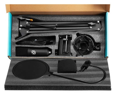 Микрофон проводной Оклик SM-700G 2.5м черный