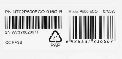 Флеш карта microSDHC 16GB Netac NT02P500ECO-016G-R P500 Eco + adapter