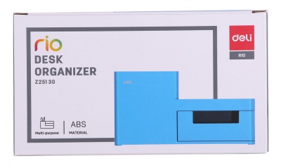 Органайзер настольный Deli EZ25130 Rio 4отд. 175x90x92мм голубой пластик