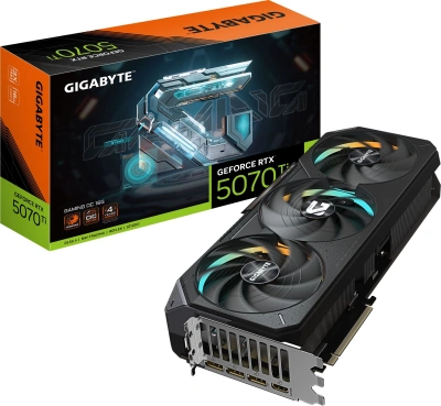 Видеокарта Gigabyte PCI-E 5.0 GV-N507TGAMING OC-16GD 1.0 NVIDIA GeForce RTX 5070TI 16Gb 256bit GDDR7 2588/28000 HDMIx1 DPx3 HDCP Ret