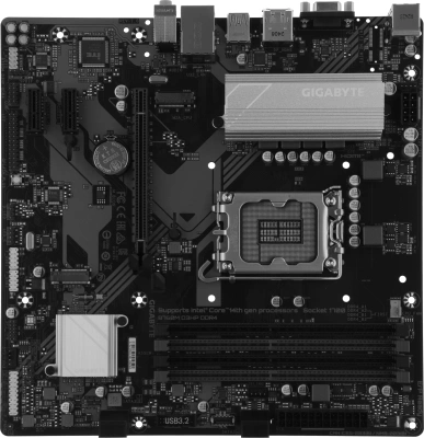 Материнская плата Gigabyte B760M D3HP DDR4 Soc-1700 Intel B760 4xDDR4 mATX AC`97 8ch(7.1) GbLAN RAID+VGA+HDMI+DP