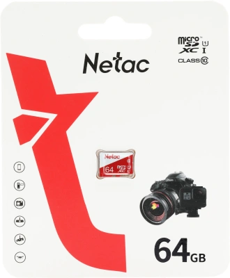 Флеш карта microSDXC 64GB Netac NT02P500ECO-064G-S P500 Eco w/o adapter
