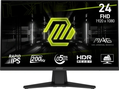 Монитор MSI 23.8" Mag 244F черный IPS LED 16:9 HDMI матовая 300cd 178гр/178гр 1920x1080 200Hz DP FHD 2.88кг