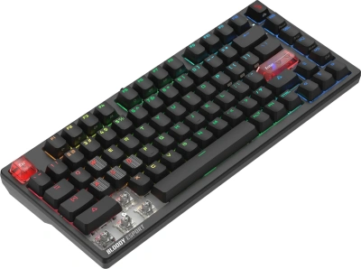 Клавиатура A4Tech MS76 механическая черный USB Multimedia for gamer LED кабель 1.8м