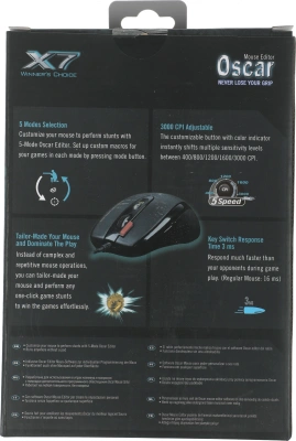 Мышь A4Tech V-Track F5 черный/рисунок оптическая 3000dpi USB 6but