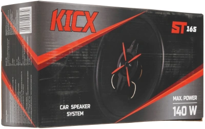 Колонки автомобильные Kicx ST 165 140Вт 92дБ 4Ом 16.5см (6 1/2дюйм) (ком.:2кол.) коаксиальные трехполосные