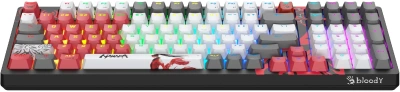 Клавиатура A4Tech WS98 Naraka механическая серый/красный USB беспроводная BT/Radio for gamer LED (WS98)
