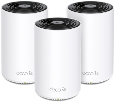 Бесшовный Mesh роутер TP-Link Deco XE75 (DECO XE75(3-PACK)) AXE5400 10/100/1000BASE-TX белый (упак.:3шт)