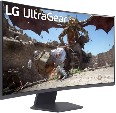 Монитор LG 31.5" UltraGear 32GS60QC-B черный VA LED 16:9 HDMI матовая 3000:1 300cd 178гр/178гр 2560x1440 180Hz FreeSync DP WQ HD 2K (1440p) 7.2кг