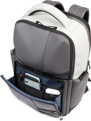 Рюкзак мужской Piquadro Wollem Rubber CA6239W129W/GRN серый/черный полиуретан