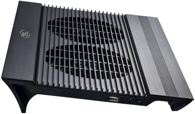 Подставка для ноутбука Deepcool N8 (DP-N24N-N8BK) 17" 380x278x55мм 25дБ 3xUSB 2x 140ммFAN 1244г алюминий черный