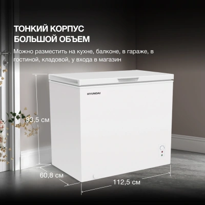 Морозильный ларь Hyundai CH35081 белый 130Вт