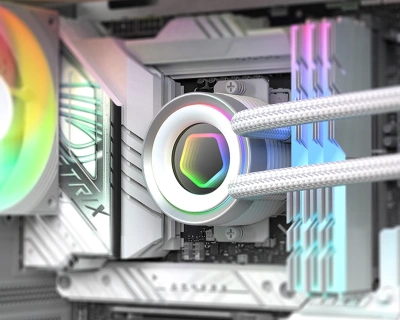 Система водяного охлаждения ID-Cooling FX360 Inf ARGB Soc-AM5/AM4/1200/1700/1851 белый 4-pin 27.2dB Al 350W Ret (FX360 INF WHITE)