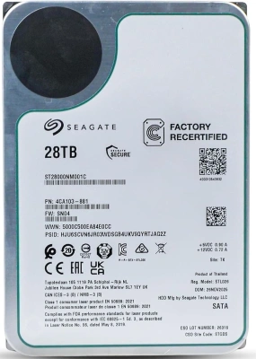Жесткий диск Seagate SATA-III 28Tb ST28000NM001C Factory Recertified Server Exos 512E (7200rpm) 512Mb 3.5"
