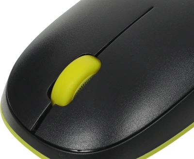 Клавиатура + мышь Logitech MK240 клав:черный/желтый мышь:черный/желтый USB беспроводная slim Multimedia (920-008198)