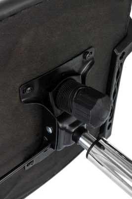 Кресло Бюрократ CH-695NSL черный экокожа крестов. металл хром