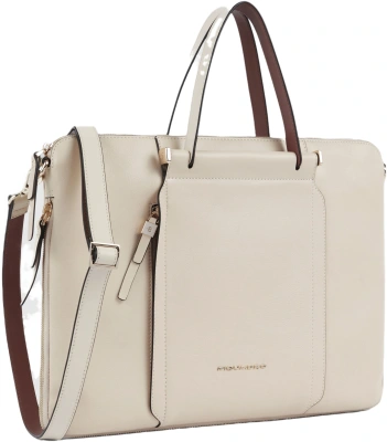 Деловая сумка женская Piquadro Circle CA4021W92/BECU с отделением для ноутбука 15.6" бежевая натур.кожа