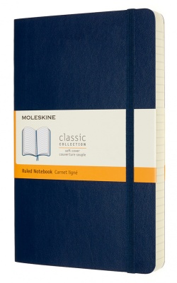 Блокнот Moleskine CLASSIC SOFT EXPENDED QP616EXPB20 Large 130х210мм 400стр. линейка мягкая обложка синий сапфир