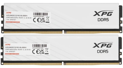 Память DDR5 2x16GB 6400MHz A-Data AX5U6400C3216G-DTLABWH XPG Lancer Blade RTL Gaming PC5-51200 CL32 DIMM UDIMM ECC 288-pin 1.4В kit dual rank с радиатором Ret