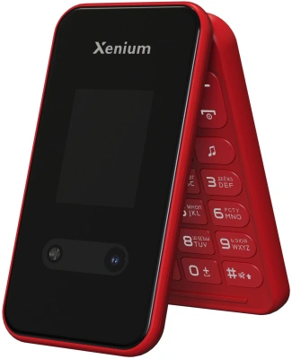 Мобильный телефон Xenium X680 красный раскладной 2Sim 2.8" 240x320 Nucleus 0.3Mpix GSM900/1800 MP3 FM microSD max32Gb