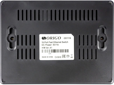 Коммутатор Origo OS1116 OS1116/A1A (L2) 16x100Мбит/с неуправляемый