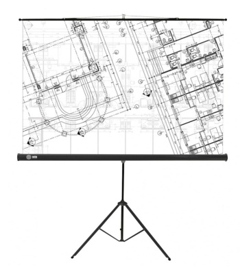 Экран Cactus 71" 127x127см Triscreen CS-PST-127X127 1:1 напольный рулонный черный