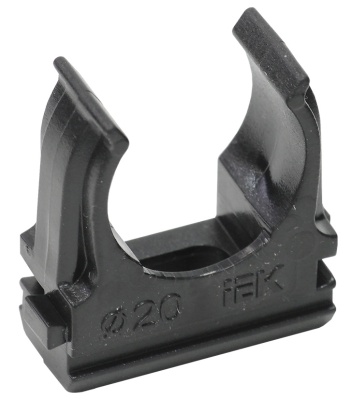 Держатель IEK CTA10D-CF20-K02-100 с защелкой 20мм полистирол черный