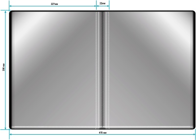 Папка с 30 прозр.вклад. Бюрократ -BPV30BLCK A4 пластик 0.65мм торц.карм с бум. встав черный