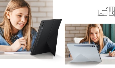 Чехол Samsung для Samsung Galaxy Tab S9+/S9 FE+/S10+ Smart Book Cover полиуретан черный (EF-BX810PBEGRU)