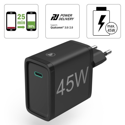 Сетевое зар./устр. Hama H-210578 PD+QC черный (00210578)