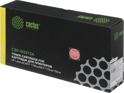 Картридж лазерный Cactus CSP-W2072A 117A желтый (700стр.) для HP Color Laser 150a/150nw/178nw MFP/179fnw MFP с чипом