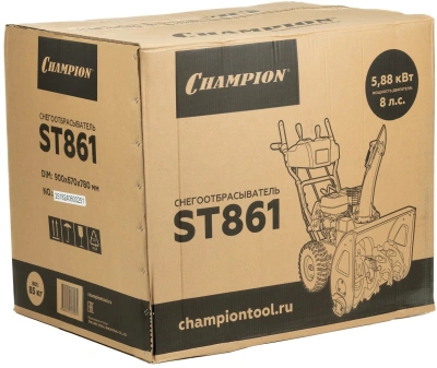 Снегоуборщик бензин. Champion ST861 8л.с.