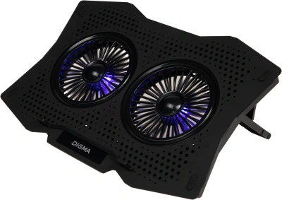 Подставка для ноутбука Digma D-NCP180-2x110 18" 410x280x34мм 20дБ 2xUSB 2x 110ммFAN 700г пластик ABS черный
