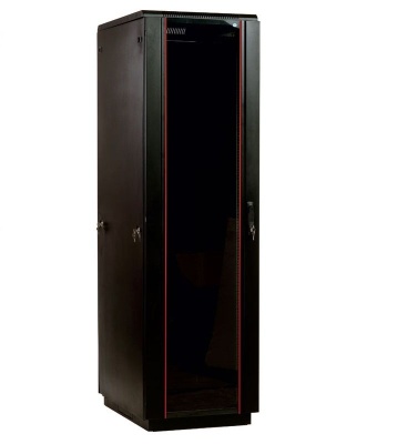 Шкаф коммутационный ЦМО (ШТК-М-42.8.8-1ААА-9005) напольный 42U 800x800мм пер.дв.стекл задн.дв.стал.лист 2 бок.пан. 500кг черный 655мм 123.39кг 180град. 2030мм