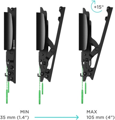 Кронштейн для телевизора Onkron TM4 черный 17"-43" макс.36.4кг настенный наклон