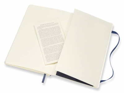Блокнот Moleskine CLASSIC SOFT QP618B20 Large 130х210мм 192стр. нелинованный мягкая обложка синий сапфир