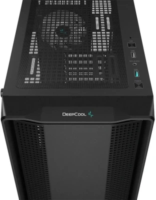 Корпус Deepcool CC560 V2 черный без БП ATX 4x120mm 5x140mm 1xUSB2.0 audio bott PSU