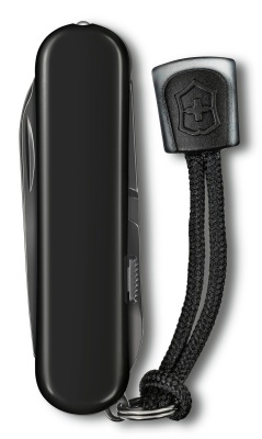 Нож перочинный Victorinox Signature Lite Onyx Black (0.6226.31P) 58мм 8функц. черный подар.коробка в комплекте: шнурок
