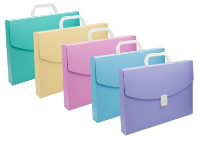 Портфель Бюрократ Пастель PASTPP01GRN 1 отдел. A4 пластик 0.7мм мятный