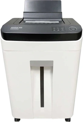 Шредер Office Kit SA150M (1,9х15) белый/черный с автоподачей (секр.P-5) фрагменты 8лист. 22лтр. скобы
