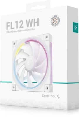 Вентилятор для корпуса Deepcool FL12 Wh ARGB 120х120x25 белый 4-pin 32дБ (R-FL12-WHAPN1-G) Ret